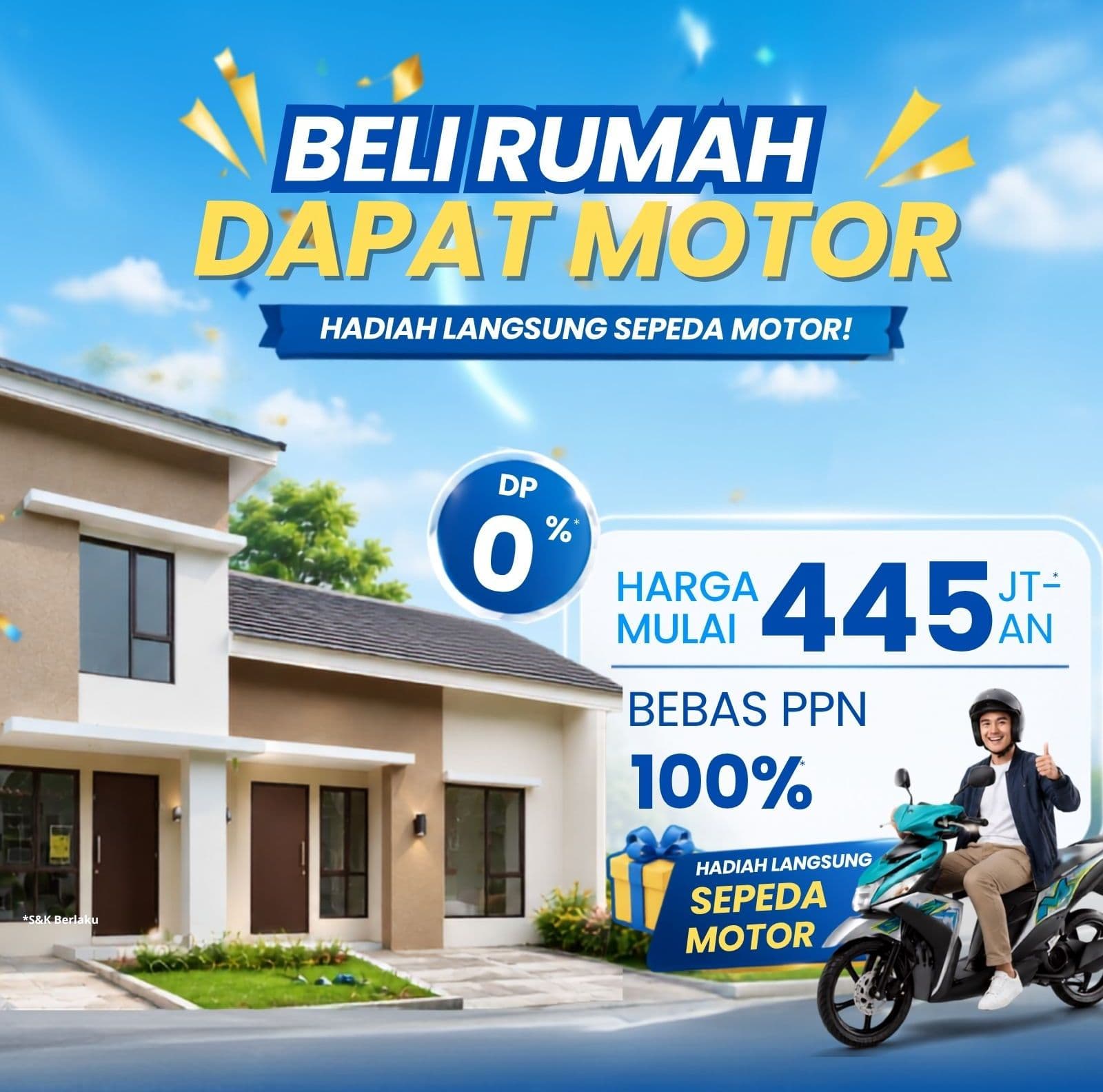 PULANG KE RUMAH BARU, BERKENDARA DENGAN MOTOR BARU photo